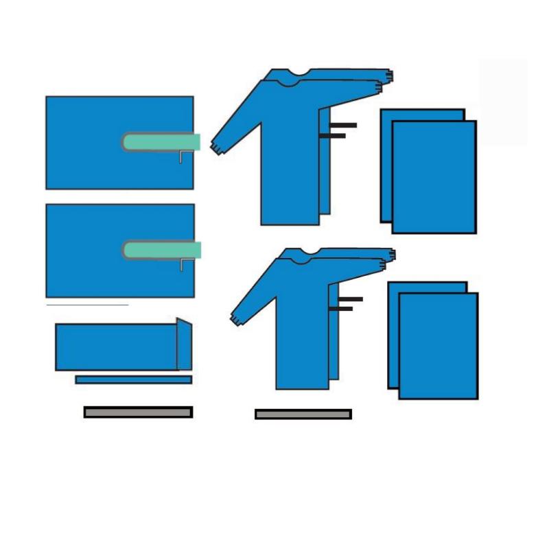Комплект одягу та покриттів операційний, стерильний, одноразового використання, ТМ «АХІЛЛ»